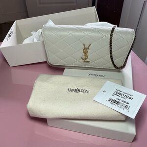Saint Laurent Cream Clutch